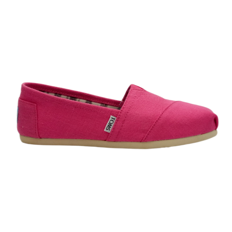 時尚香港Toms粉紅色亞麻布女鞋